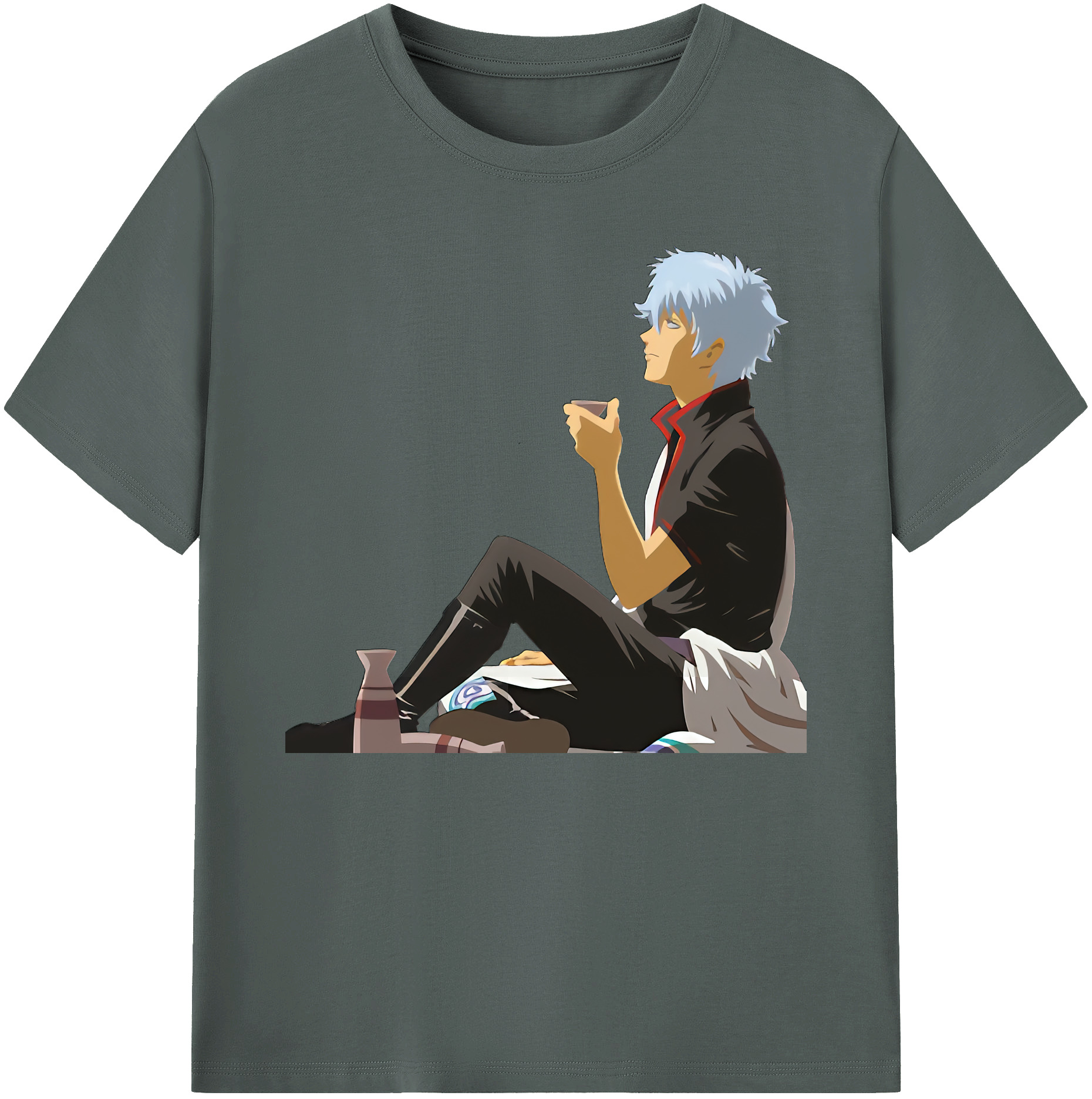 （画像用） ぎんたま 坂田銀時（さかたぎんとき） 神楽 志村新八（しむら しんぱち） GINTAMA Sakata Gintoki Kagura Shimura Shinpachi 綿100％ メンズ半袖Tシャツ｜肌触りやわらか＆通気性